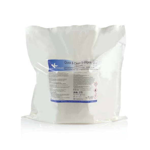 KK Quick & Clean alkoholische S-Wipes ready to use Refillbeutel 70 Tücher/Rolle