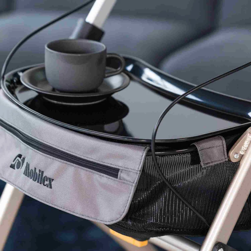 Mobilex Jaguar LIGHT Indoor Rollator, champagner mit Tablett & Tasche - für die Wohnung