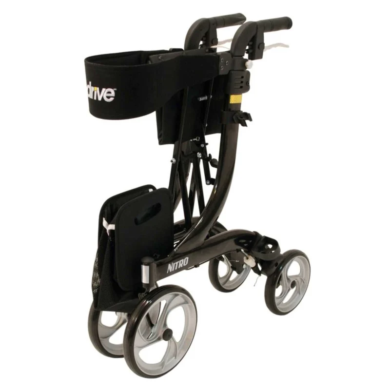 Drive Medical Premium Leichtgewicht-Rollator Nitro, gepolsterter Sitz - Gr. M, schwarz