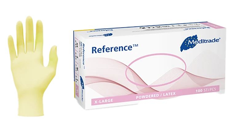 Meditrade Latexhandschuhe Reference XS - XL 100 Stück/Box
