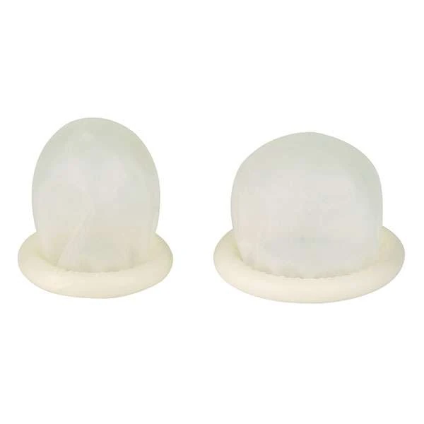 Hygiensche latex probe covers - onsteriel - licht gepoedered - 28 mm - 144 stuks