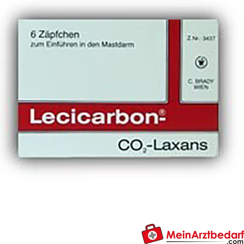 BRA02 Lecicarbon Zäpfchen 12 Stk. CO2-Laxans gegen Verstopfung, ab 12 Jahren