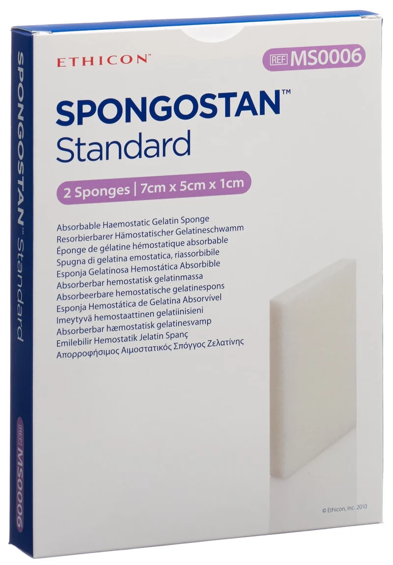 Ethicon Spongostan standard 7x5x1cm 2 stuks