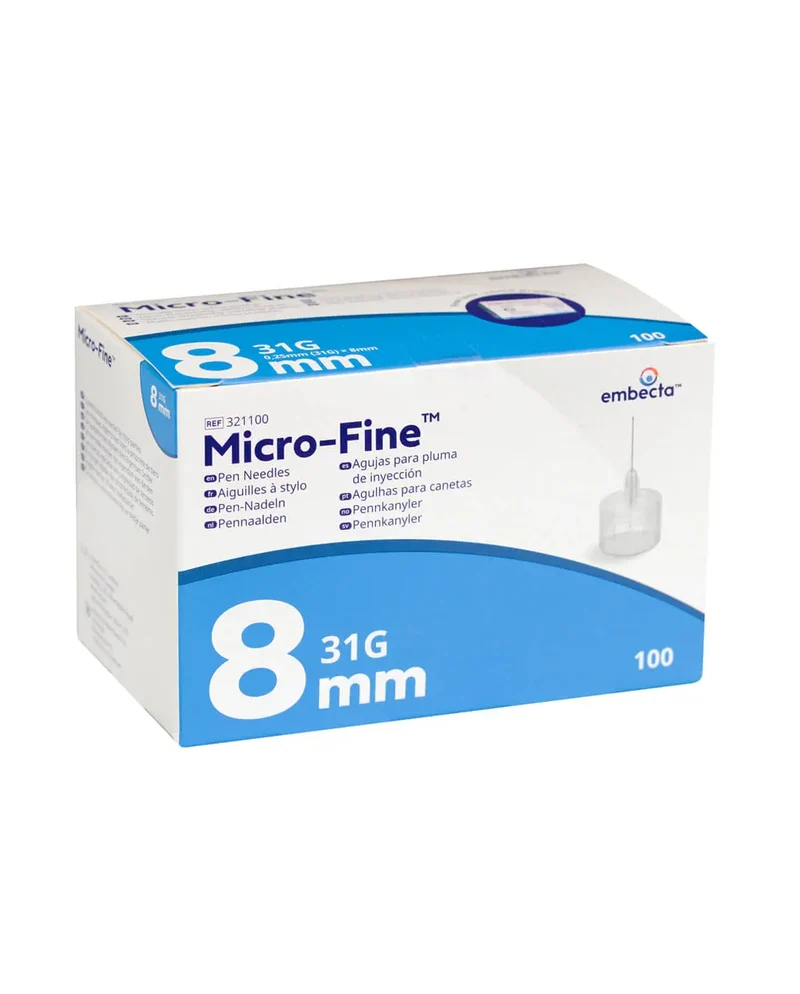 embecta Micro-Fine™ Pennaalden 0,25 x 8 mm 31G 100 stuks 321100