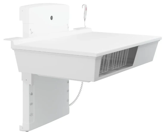 Pressalit Care Wickeltisch R8662000 / R8663000, elektr. verstellbar bis Bodennähe!, 1400 mm /1800 mm, 75 kg Last