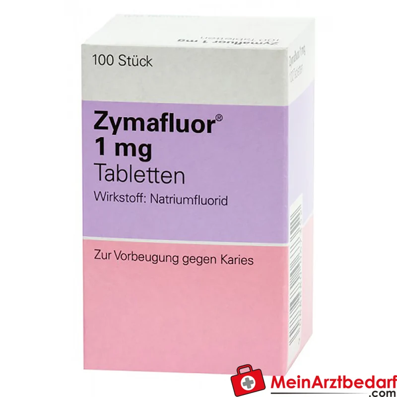 MED19 Zymafluor Fluoridtabletten 1 mg – 100 Stück, Kariesprophylaxe für Kinder ab 6 & Erwachsene