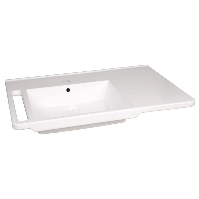 KIBOMED GTM803 - behindertengerechtes Waschbecken (links), mit Ablagefläche, 800x555 mm