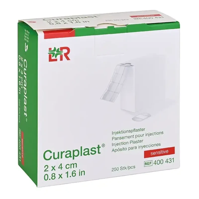Injectiepleister Curaplast sensitive 2x4cm 250 stuks