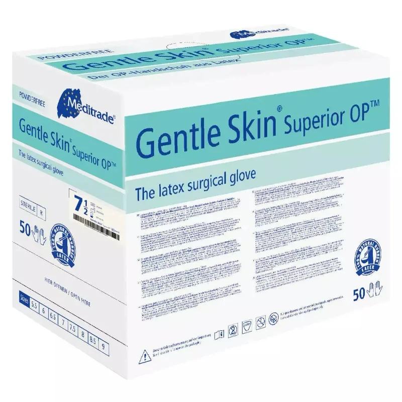 Gentle Skin® Superior OP 7,5 medium – Steriele Latex Operatiehandschoenen Poedervrij (50 Paar)