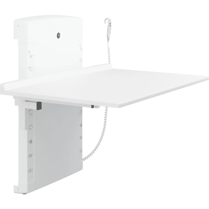 PRESSALIT Wickeltisch R8672000 / R8673000 – 800 x 1400 mm / 800 x 1800 mm, elektrisch höhenverstellbar, hochklappbar