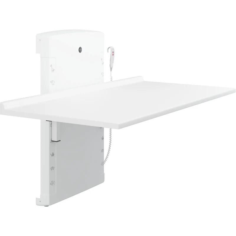 PRESSALIT Wickeltisch R8672000 / R8673000 – 800 x 1400 mm / 800 x 1800 mm, elektrisch höhenverstellbar, hochklappbar