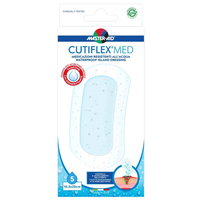 CUTIFLEX®MED - steriler Dusch-Wundverband, wasserfest & antibakteriell - 10,5 x 20 cm