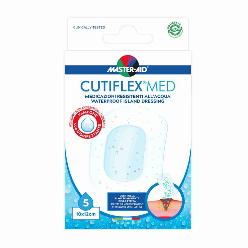 CUTIFLEX®MED - steriler Dusch-Wundverband, wasserfest & antibakteriell - 10 x 12 cm