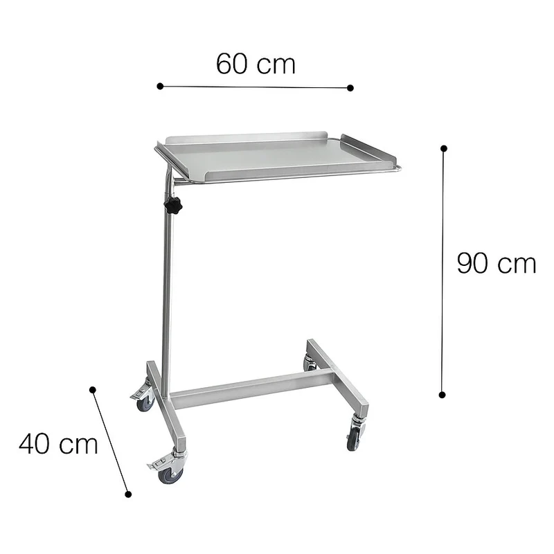 RVS Instrumententafel In Hoogte Verstelbaar – 10 kg – 60 x 40 x 90 cm