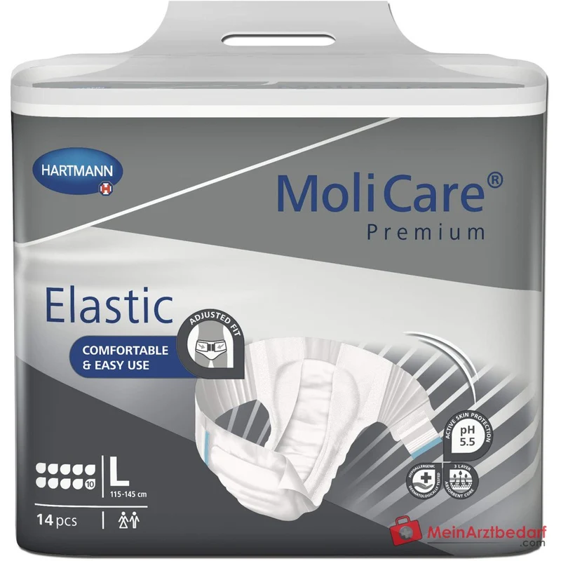 MoliCare Premium Elastic Inkontinenzslip 10 Tropfen Größe L, 4x14 Stück