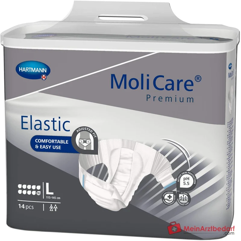 MoliCare Premium Elastic Inkontinenzslip 10 Tropfen Größe L, 4x14 Stück