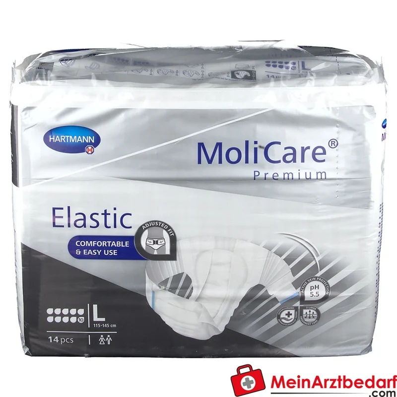 MoliCare Premium Elastic Inkontinenzslip 10 Tropfen Größe L, 4x14 Stück