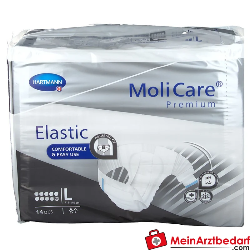 MoliCare Premium Elastic Inkontinenzslip 10 Tropfen Größe L, 4x14 Stück