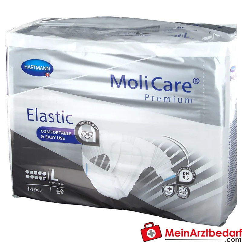 MoliCare Premium Elastic Inkontinenzslip 10 Tropfen Größe L, 4x14 Stück