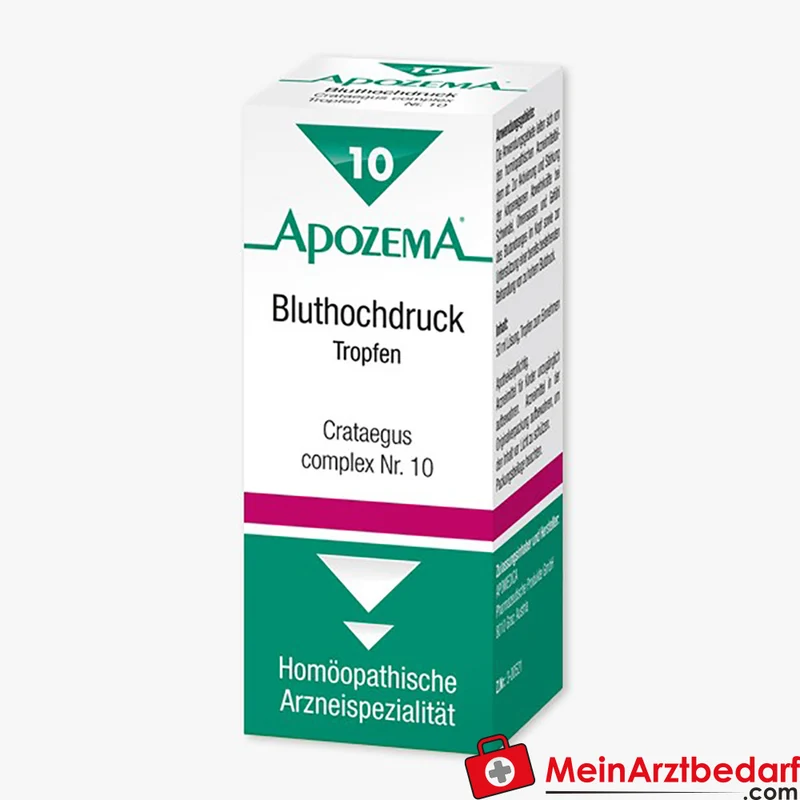 Apozema Bluthochdruck-Tropfen Nr.10 50 ml Homöopathisches Arzneimittel bei Schwindel und Ohrensausen