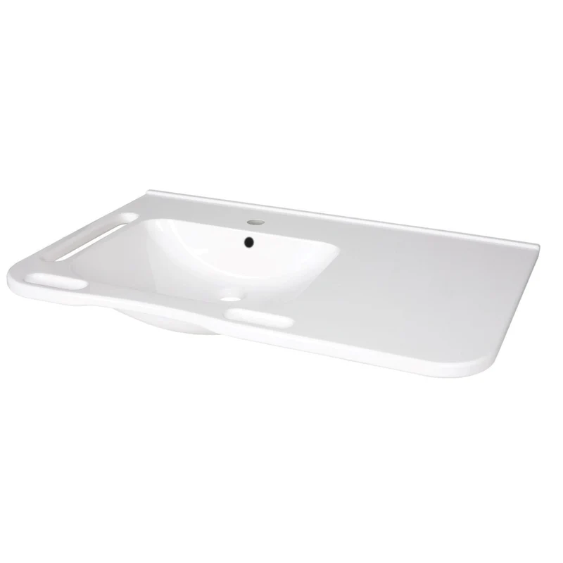 KIBOMED GTM802 - behindertengerechtes Waschbecken (links), mit Ablagefläche, 845x555 mm