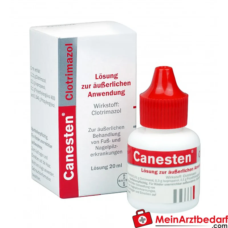 Canesten Clotrimazol Lösung 20 ml Breitband-Antimykotikum flüssig für behaarte Hautstellen