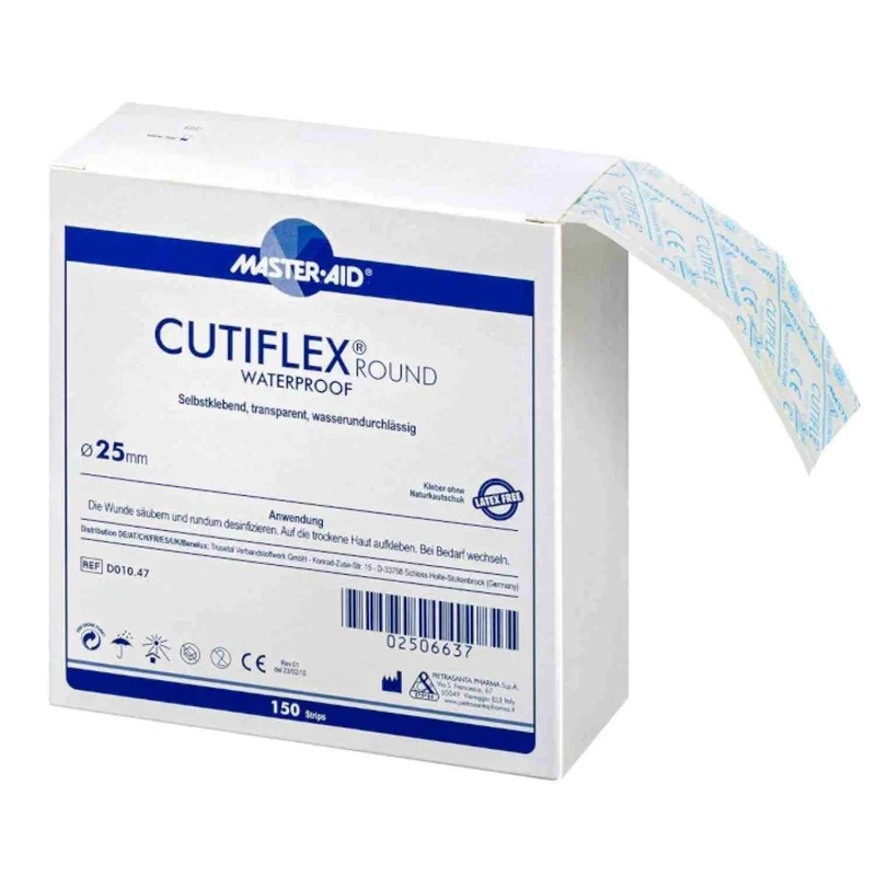 CUTIFLEX®ROUND - wasserfester, Schutz für kleine Stich- & Schnittwunden - rund Ø 25 mm, 150 Stk