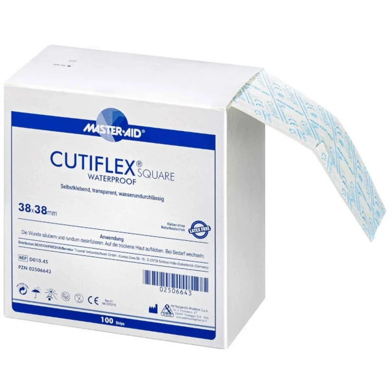 CUTIFLEX®SQUARE - wasserfester, Schutz für kleine Stich- & Schnittwunden - quadratisch, 100 Stk.