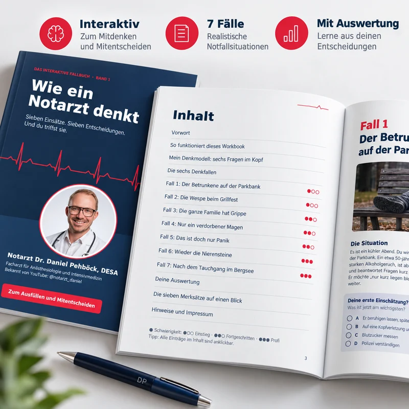 Wie ein Notarzt denkt – Interaktives Notfall-Workbook Band 1