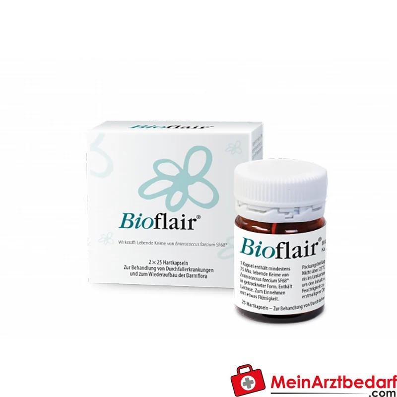 Bioflair Kapseln 20 Stk. Enterococcus faecium SF68 Probiotikum (mind. 75 Mio. Keime/Kapsel) bei Durchfall und zur Unterstützung der Darmflora