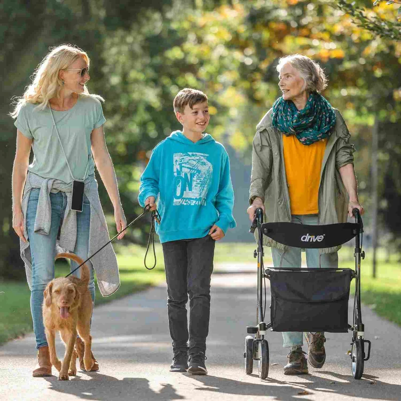 Drive Medical Leichtgewicht Rollator Nitro SL - Superleicht (nur 5,5 kg), faltbar & stabil - Spa-blau (HMV: 10.50.04.1276)