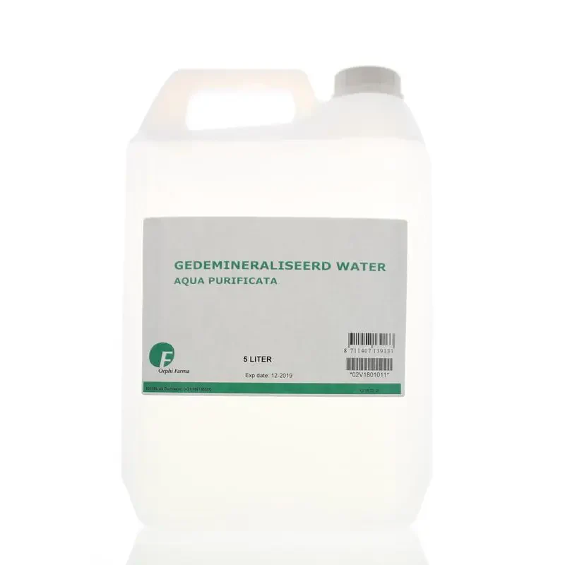 Water - Gedemineraliseerd - 5 liter - Apotheker Gecontroleerd, Kwaliteitswater van Orphi Farma