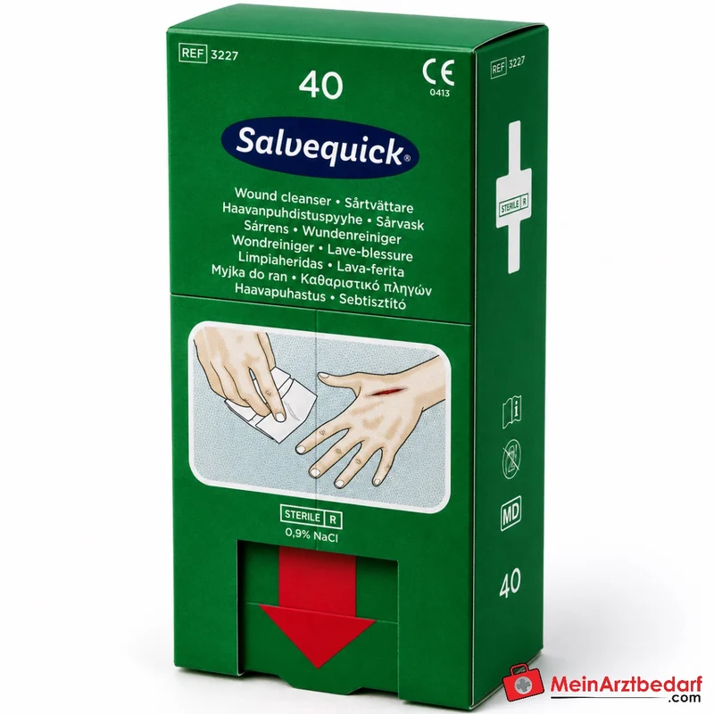 Salvequick Wundreiniger Refill, 40 Tücher