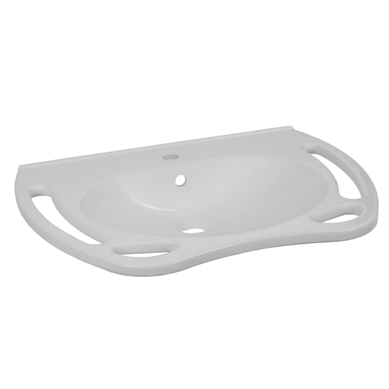 Kibomed GTM700 - Behindertengerechtes Waschbecken mit Handgriffen, 700x550 mm