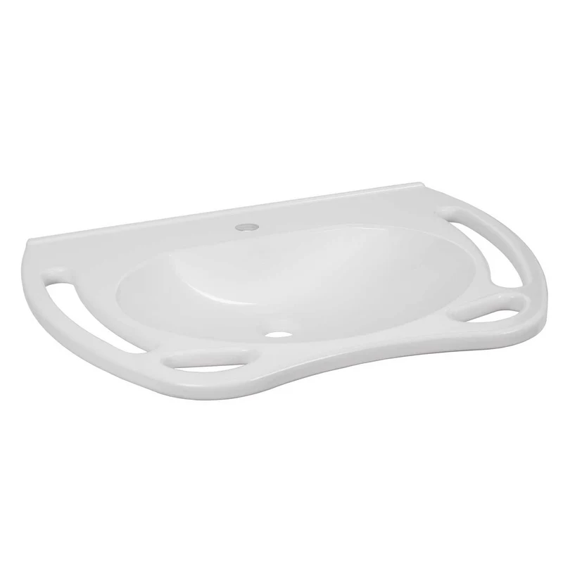 Kibomed GTM700 - Behindertengerechtes Waschbecken mit Handgriffen, 700x550 mm