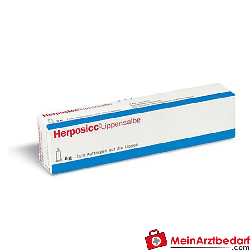 Pharmaselect Herposicc Lippensalbe 8 g – gegen Fieberblasen, Benzocain & Zinkoxid