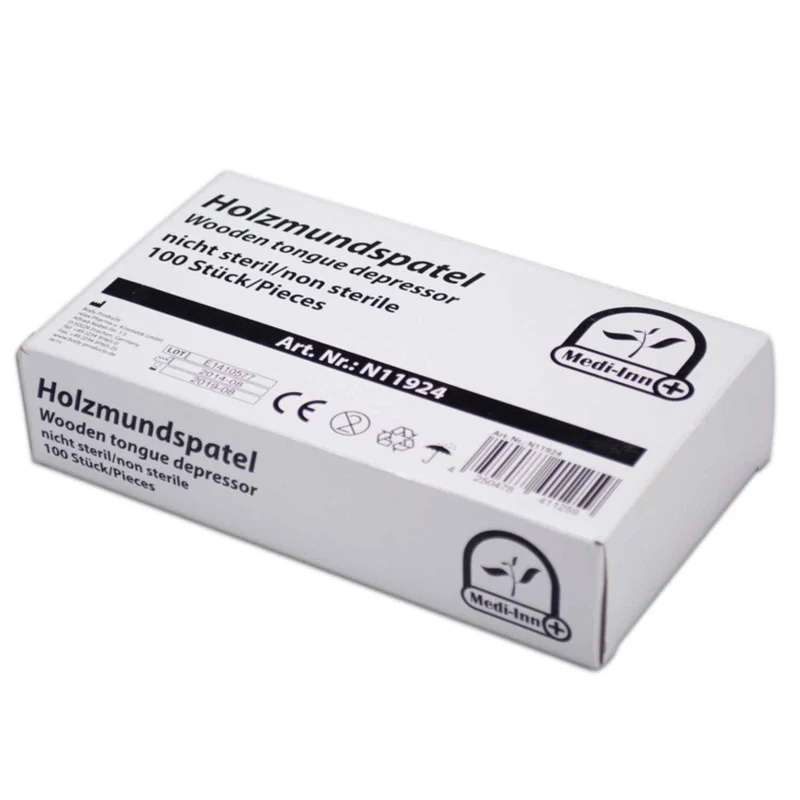 Medi-Inn Holzmundspatel unsteril - 15cm x 1,8cm x 1,6mm