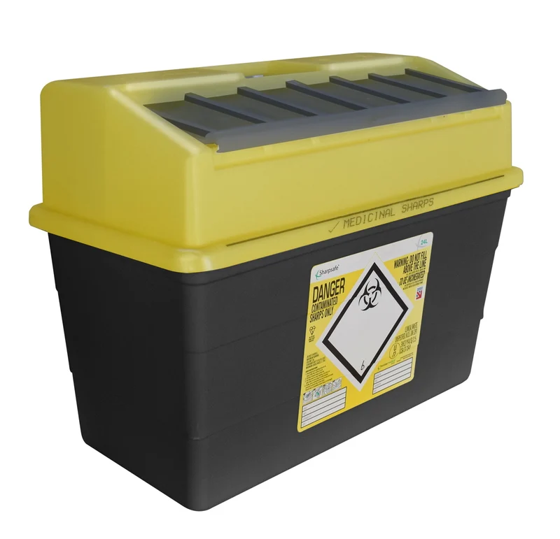 Sharpsafe naaldencontainer - 24 liter - grijs SHA-51202431
