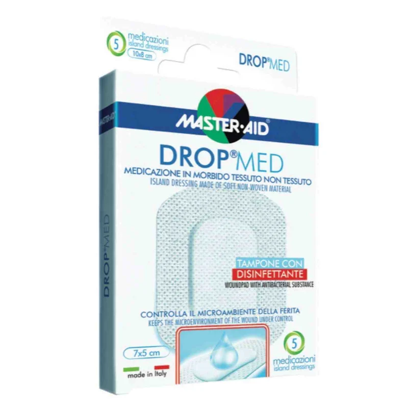 DROP®MED - steriler Wundverband mit antiseptischer Wundauflage - 5 x 7 cm