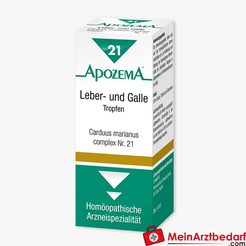 Apozema Leber- und Galle-Tropfen Nr.21 homöopathisch 50 ml