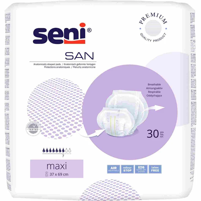 Seni San Maxi - Vorlagen für schwere Harn-und Stuhlinkontinenz - ca. 2400 ml (HMV: 15.25.30.2137)