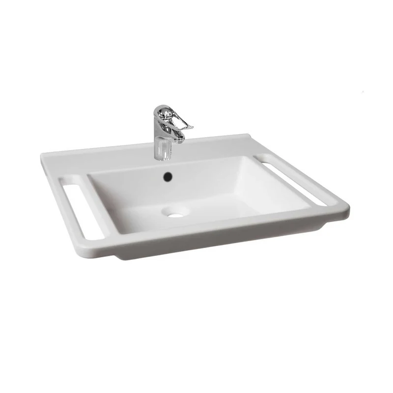 KIBOMED GTM601 -Barrierefreies Waschbecken für Senioren & Pflege, rollstuhlunterfahrbar, 600x555 mm