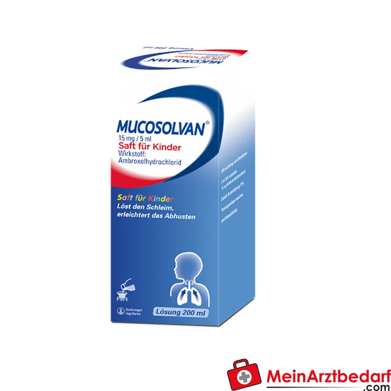 Mucosolvan Saft für Kinder 15 mg/5 ml, 100 ml, Ambroxol Hustenlöser