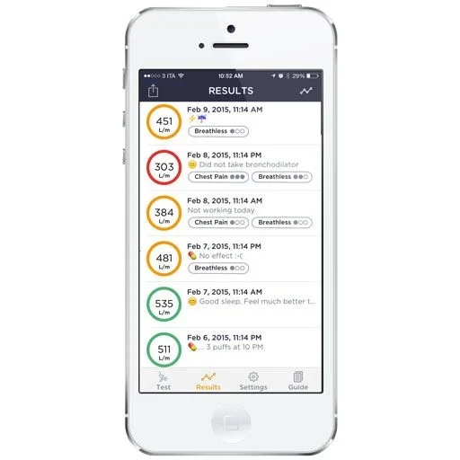 MIR Smart One® Spirometer, peakflowmeter nu op uw smartphone voor uw astma