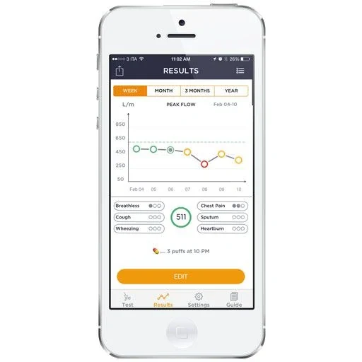 MIR Smart One® Spirometer, peakflowmeter nu op uw smartphone voor uw astma