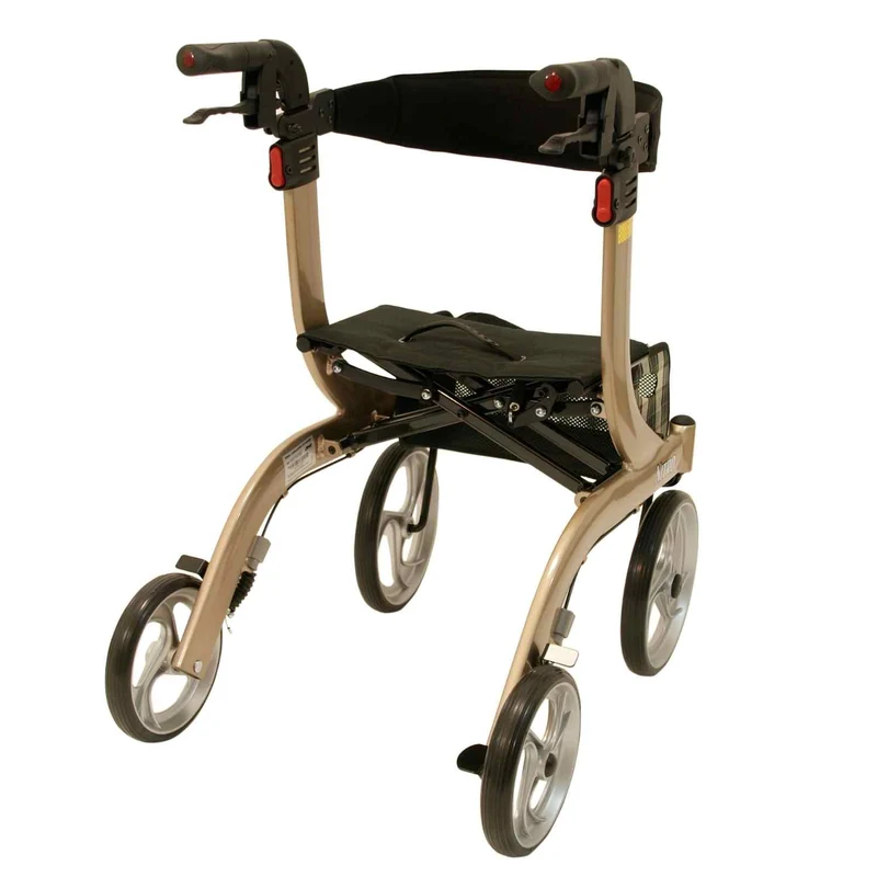 Drive Medical Premium Leichtgewicht-Rollator Nitro, gepolsterter Sitz - Gr. M, champagner