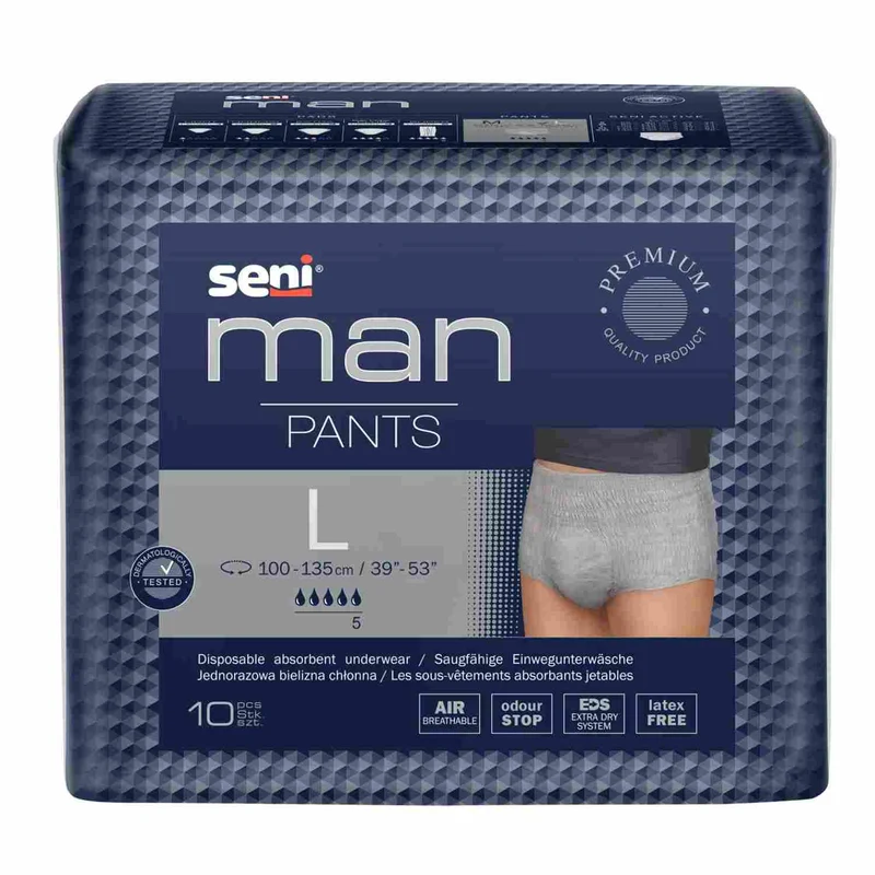 Seni Man Pants - Inkontinenz-Unterwäsche saugfähig für Männer - 1000 ml, Gr. M-L