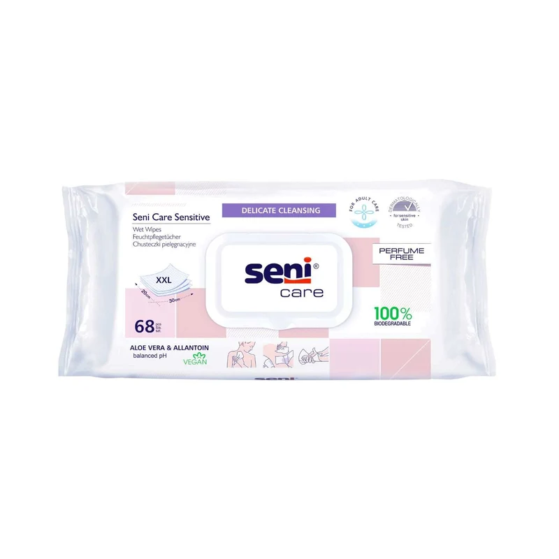 Seni Care Sensitive Feuchtpflegetücher - 68 St. 20x30 cm (Softbox)