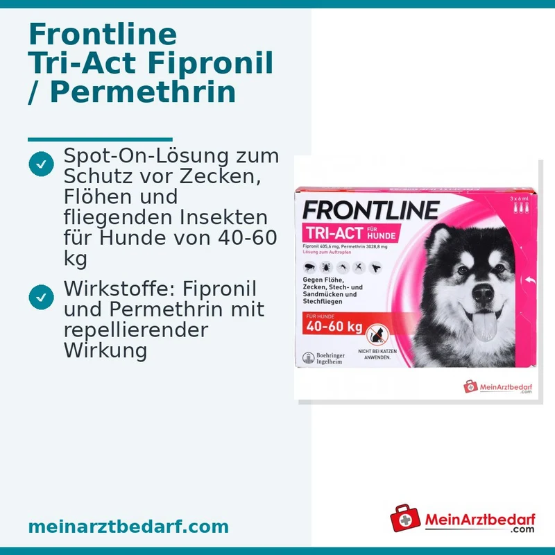 Frontline Tri-Act Spot-on Lösung für Hunde 40–60 kg 3 Stück