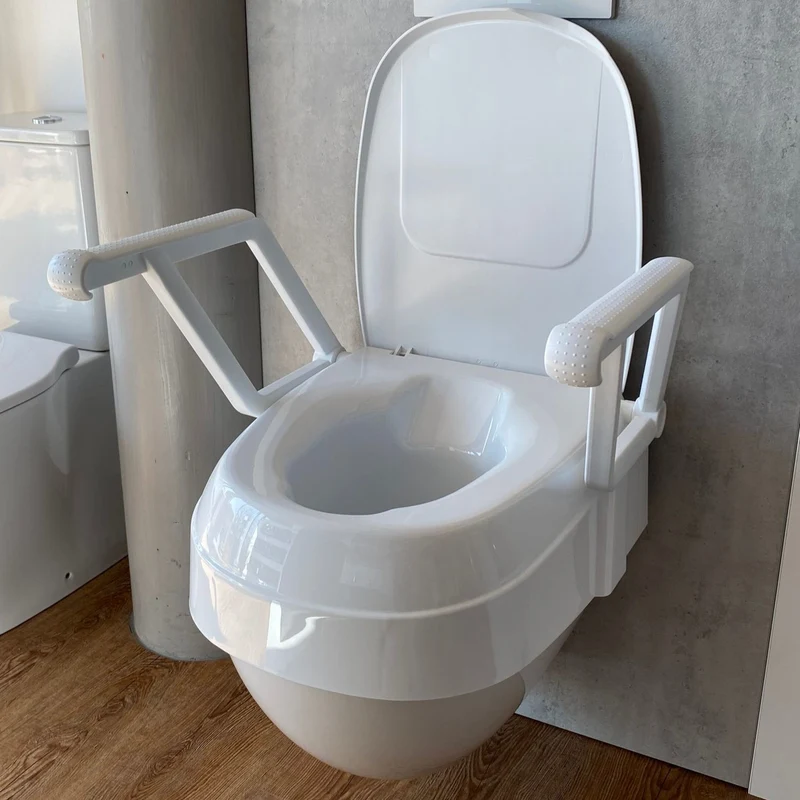 Drive Medical Toilettensitzerhöhung mit Armlehnen TSE 120 Plus, 3-fach höhenverstellbar (HMV: 33.40.01.3033)